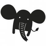Elefant 002 Wallsticker