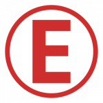 E for Extinguisher Sticker