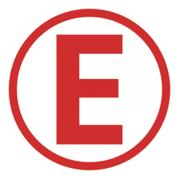 E for Extinguisher Sticker