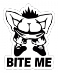 Bite Me 001 Sticker