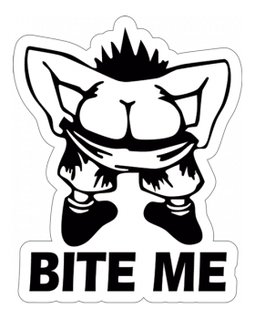 Bite Me 001 Sticker