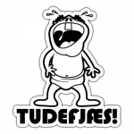 Tudefjæs Sticker  8x9 cm