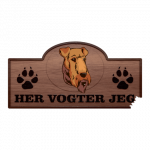 Her Vogter Jeg - Sticker - Airedale Terrie