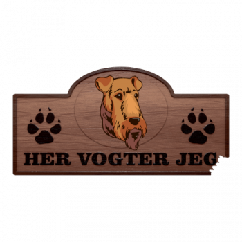 Her Vogter Jeg - Sticker - Airedale Terrie