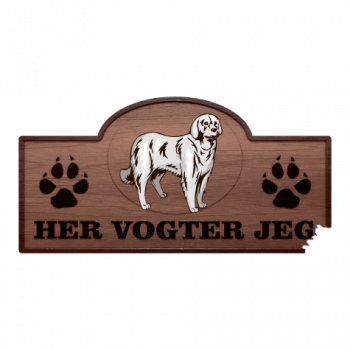 Her Vogter Jeg - Sticker - Akbash Her Vogter Jeg - Sticker - Akbash