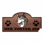 Her Vogter Jeg - Sticker - Alaskan Malamute