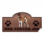 Her Vogter Jeg - Sticker - Amerikansk Akita