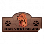 Her Vogter Jeg - Sticker - Amerikansk Cocker Spaniel