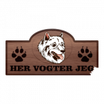 Her Vogter Jeg - Sticker - Amerikansk Eskimohund
