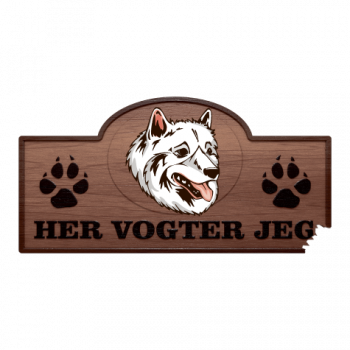 Her Vogter Jeg - Sticker - Amerikansk Eskimohund