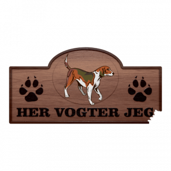 Her Vogter Jeg - Sticker - Amerikansk Foxhound