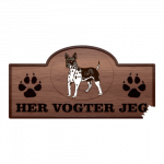 Her Vogter Jeg - Sticker - Amerikansk Hårløs Terrier