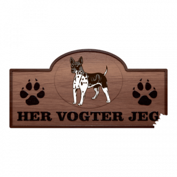 Her Vogter Jeg - Sticker - Amerikansk Hårløs Terrier