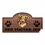 Her Vogter Jeg - Sticker - Amerikansk Miniature Shepherd