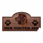 Her Vogter Jeg - Sticker - Amerikansk Vandspaniel