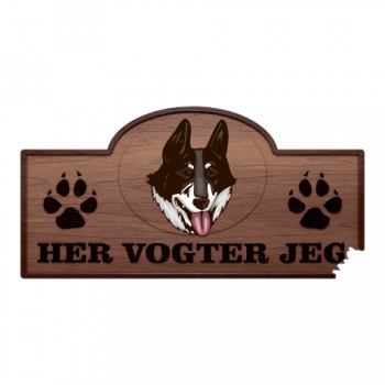 Her Vogter Jeg - Sticker - Østsibirisk Lajka Her Vogter Jeg - Sticker - Østsibirisk Lajka