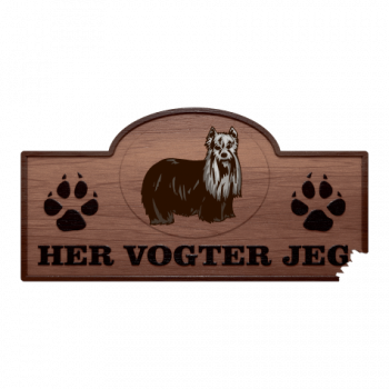 Her Vogter Jeg - Sticker - Yorkshire Terrier Her Vogter Jeg - Sticker - Yorkshire Terrier