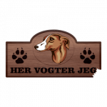 Her Vogter Jeg - Sticker - Whippet