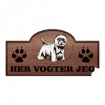 Her Vogter Jeg - Sticker - West Highland White Terrier