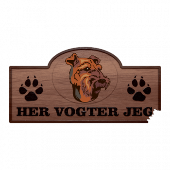 Her Vogter Jeg - Sticker - Welsh Terrier