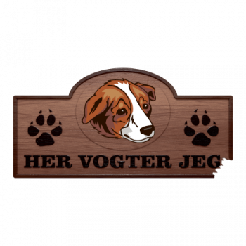 Her Vogter Jeg - Sticker - Welsh Sheepdog Her Vogter Jeg - Sticker - Welsh Sheepdog