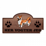 Her Vogter Jeg - Sticker - Welsh Corgi (Pembroke)