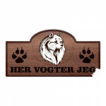 Her Vogter Jeg - Sticker - Volpino Italiano Spids