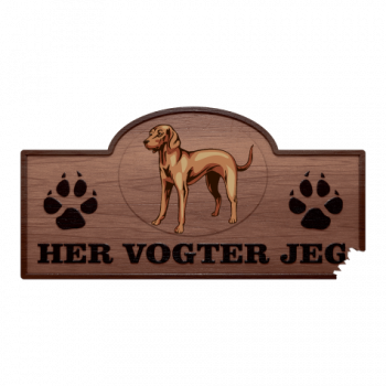 Her Vogter Jeg - Sticker - Vizsla Her Vogter Jeg - Sticker - Vizsla
