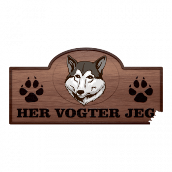 Her Vogter Jeg - Sticker - Vestsibirisk Lajka Her Vogter Jeg - Sticker - Vestsibirisk Lajka