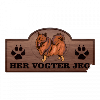 Her Vogter Jeg - Sticker - Tysk Spids Her Vogter Jeg - Sticker - Tysk Spids