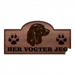 Her Vogter Jeg - Sticker - Tysk Spaniel (Wachtelhund)