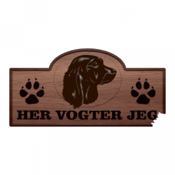 Her Vogter Jeg - Sticker - Tysk Spaniel (Wachtelhund)