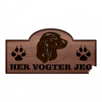 Her Vogter Jeg - Sticker - Tysk Spaniel (Wachtelhund) Her Vogter Jeg - Sticker - Tysk Spaniel (Wachtelhund)