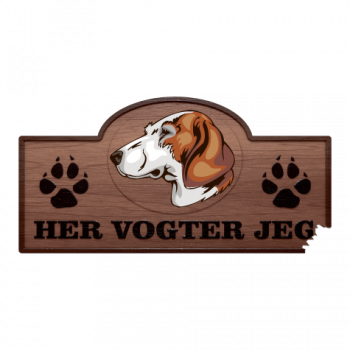 Her Vogter Jeg - Sticker - Tysk Bracke