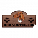 Her Vogter Jeg - Sticker - Trigg Hound