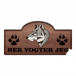 Her Vogter Jeg - Sticker - Tjekkoslovakisk Ulvehund