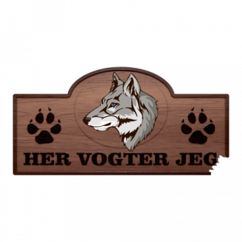 Her Vogter Jeg - Sticker - Tjekkoslovakisk Ulvehund