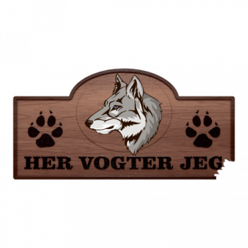 Her Vogter Jeg - Sticker - Tjekkoslovakisk Ulvehund Her Vogter Jeg - Sticker - Tjekkoslovakisk Ulvehund