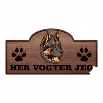 Her Vogter Jeg - Sticker - Tjekkisk hyrdehund Her Vogter Jeg - Sticker - Tjekkisk hyrdehund