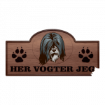 Her Vogter Jeg - Sticker - Tibetansk Terrier