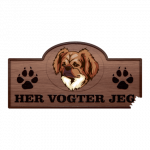 Her Vogter Jeg - Sticker - Tibetansk Spaniel