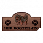 Her Vogter Jeg - Sticker - Tibetan Mastiff
