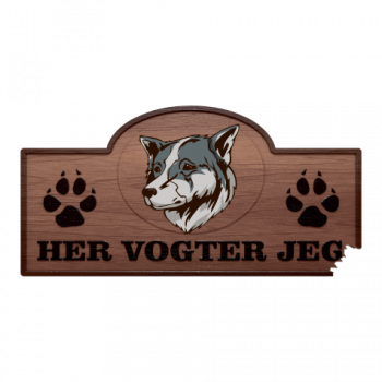 Her Vogter Jeg - Sticker - Thai Bangkaew Hund Her Vogter Jeg - Sticker - Thai Bangkaew Hund