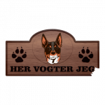 Her Vogter Jeg - Sticker - Terrier Chileno