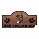 Her Vogter Jeg - Sticker - Tenterfield Terrier
