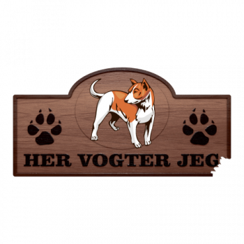 Her Vogter Jeg - Sticker - Telomaihund Her Vogter Jeg - Sticker - Telomaihund