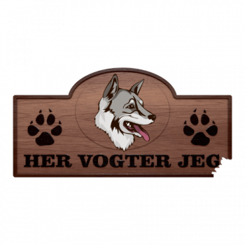Her Vogter Jeg - Sticker - Tamaskan Her Vogter Jeg - Sticker - Tamaskan