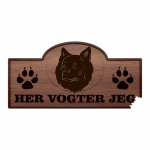 Her Vogter Jeg - Sticker - Svensk Lapphund