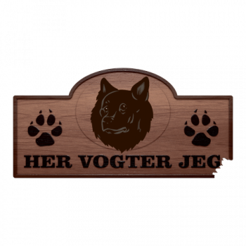 Her Vogter Jeg - Sticker - Svensk Lapphund