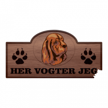 Her Vogter Jeg - Sticker - Sussex Spaniel